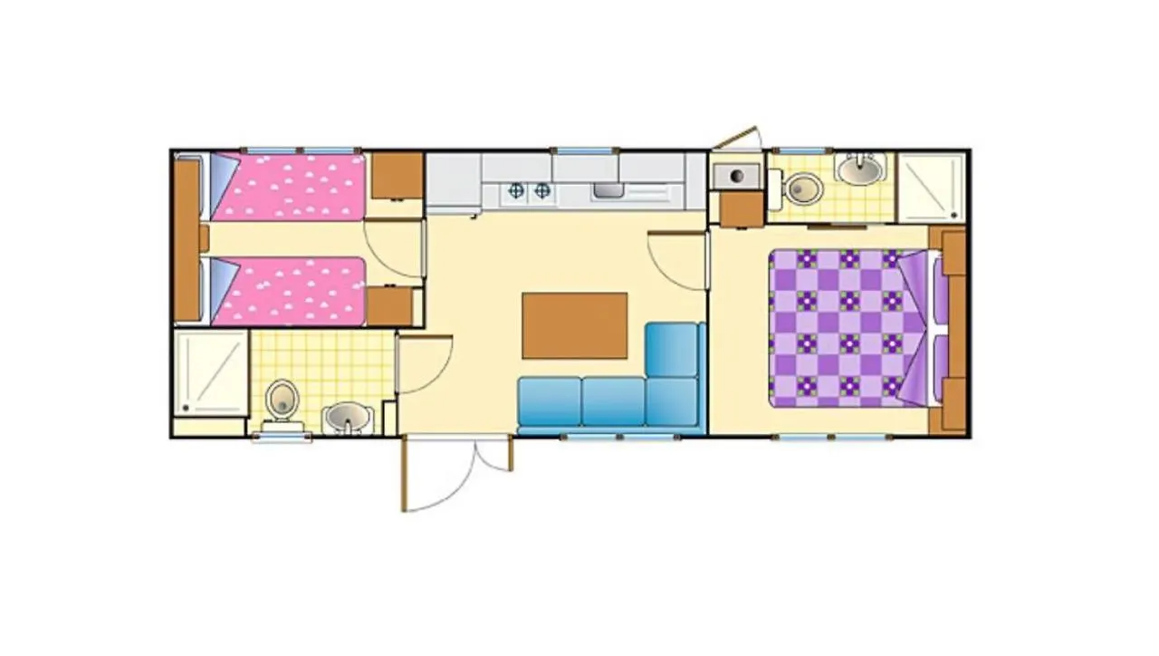Feriendorf Le Tamerici Mobilehome Asinara Fuer 5 Personen Marina di Cecina Italy